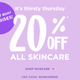 20% off Tarte skin care with code SKINSTORE20